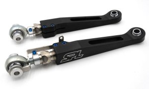 BMW M4 Lower Control Arms - Front - SPL Parts - Adjustable, AWD, Electroless Nickel Plated, Blue Anodized Titanium Hardware - Blue - `22-`27